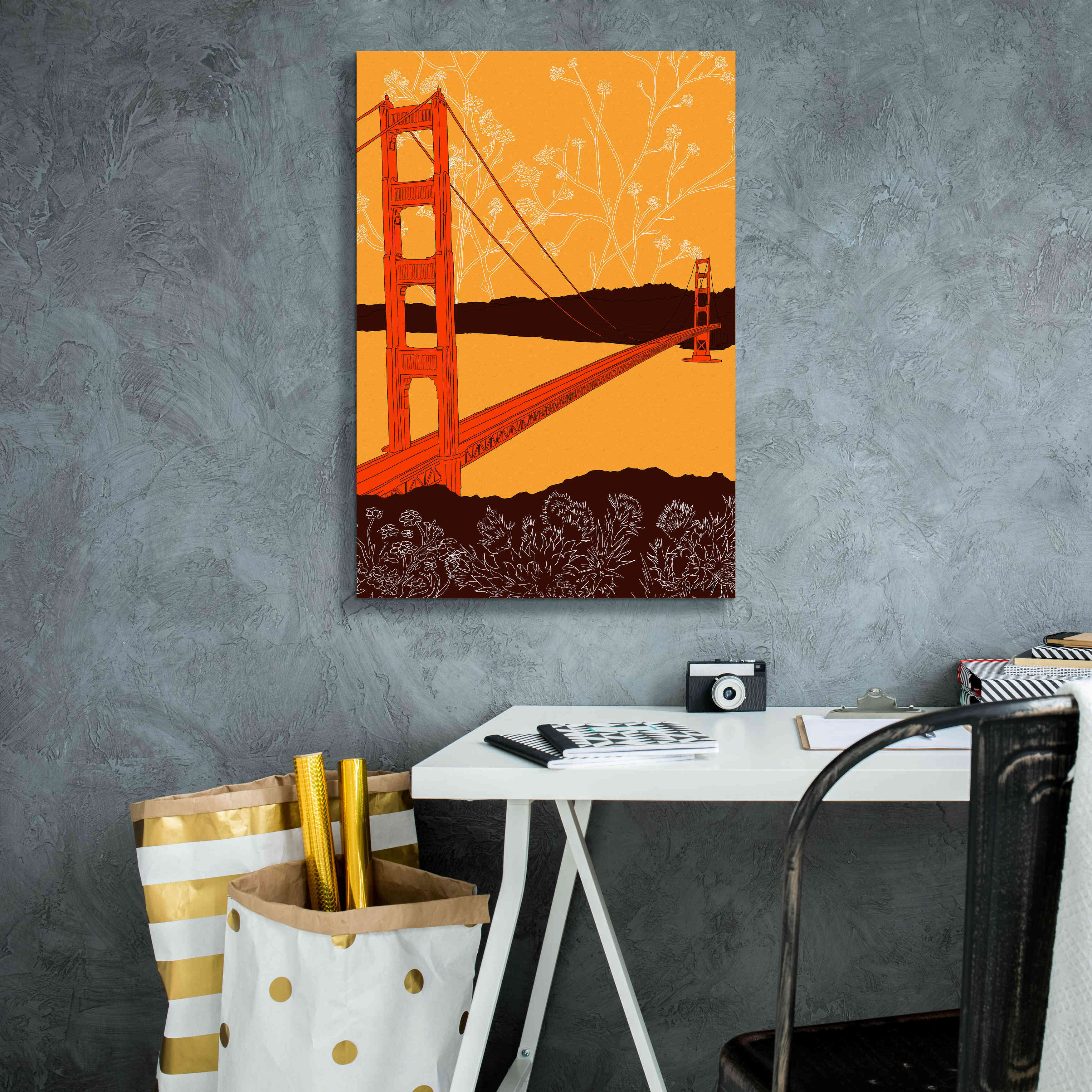 'Golden Gate Bridge - Headlands' by Shane Donahue, Giclee Canvas Wall Art,18 x 26
