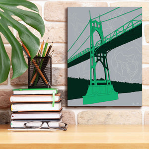 'St. Johns Bridge - Portland' by Shane Donahue, Giclee Canvas Wall Art,12 x 16