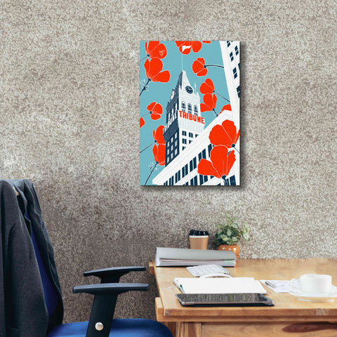 Image of 'Tribune Tower - Oakland' by Shane Donahue, Giclee Canvas Wall Art,18 x 26