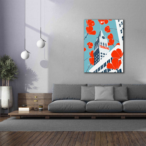 Image of 'Tribune Tower - Oakland' by Shane Donahue, Giclee Canvas Wall Art,40 x 54