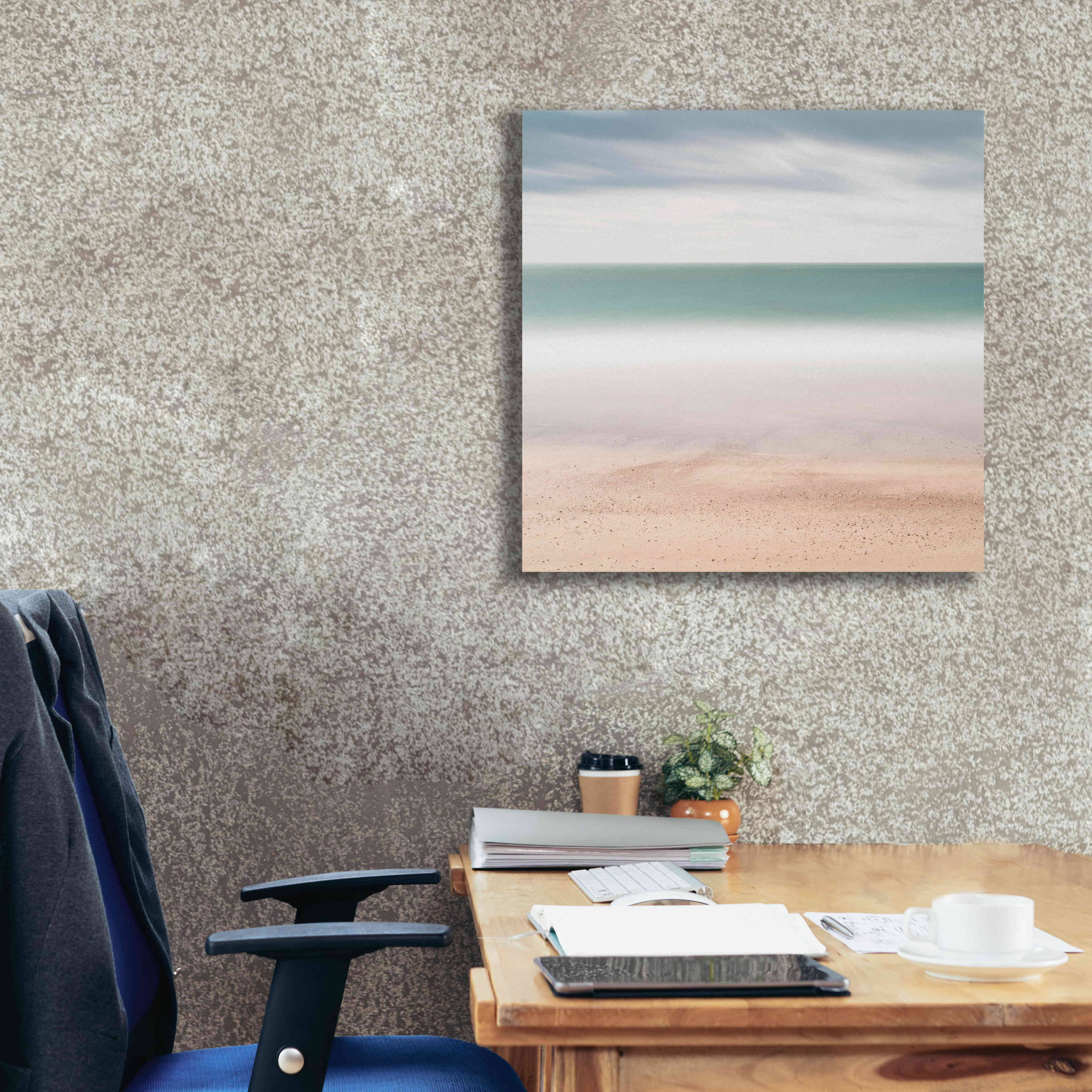 'Beach Sea Sky' by Wilco Dragt, Giclee Canvas Wall Art,26 x 26