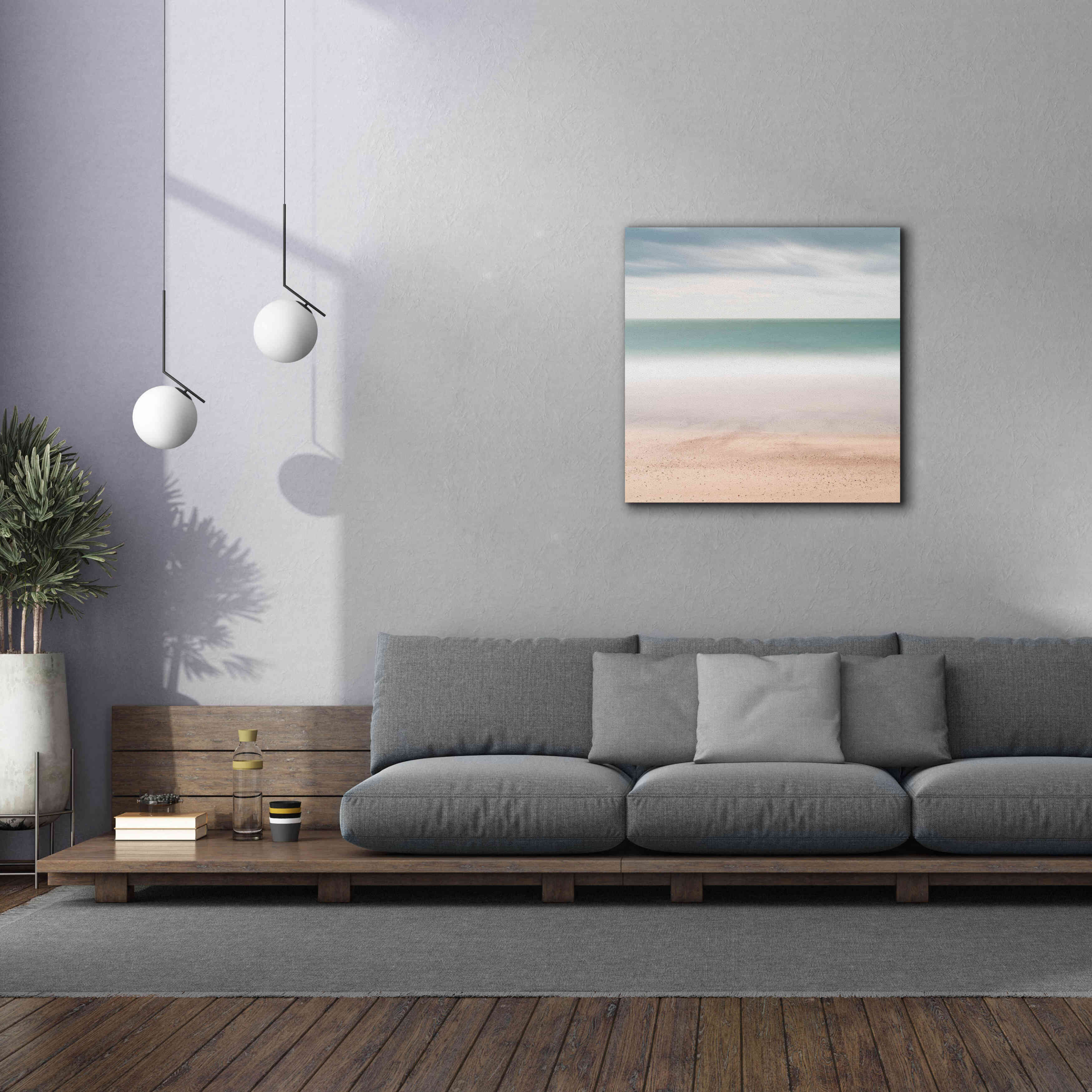 'Beach Sea Sky' by Wilco Dragt, Giclee Canvas Wall Art,37 x 37
