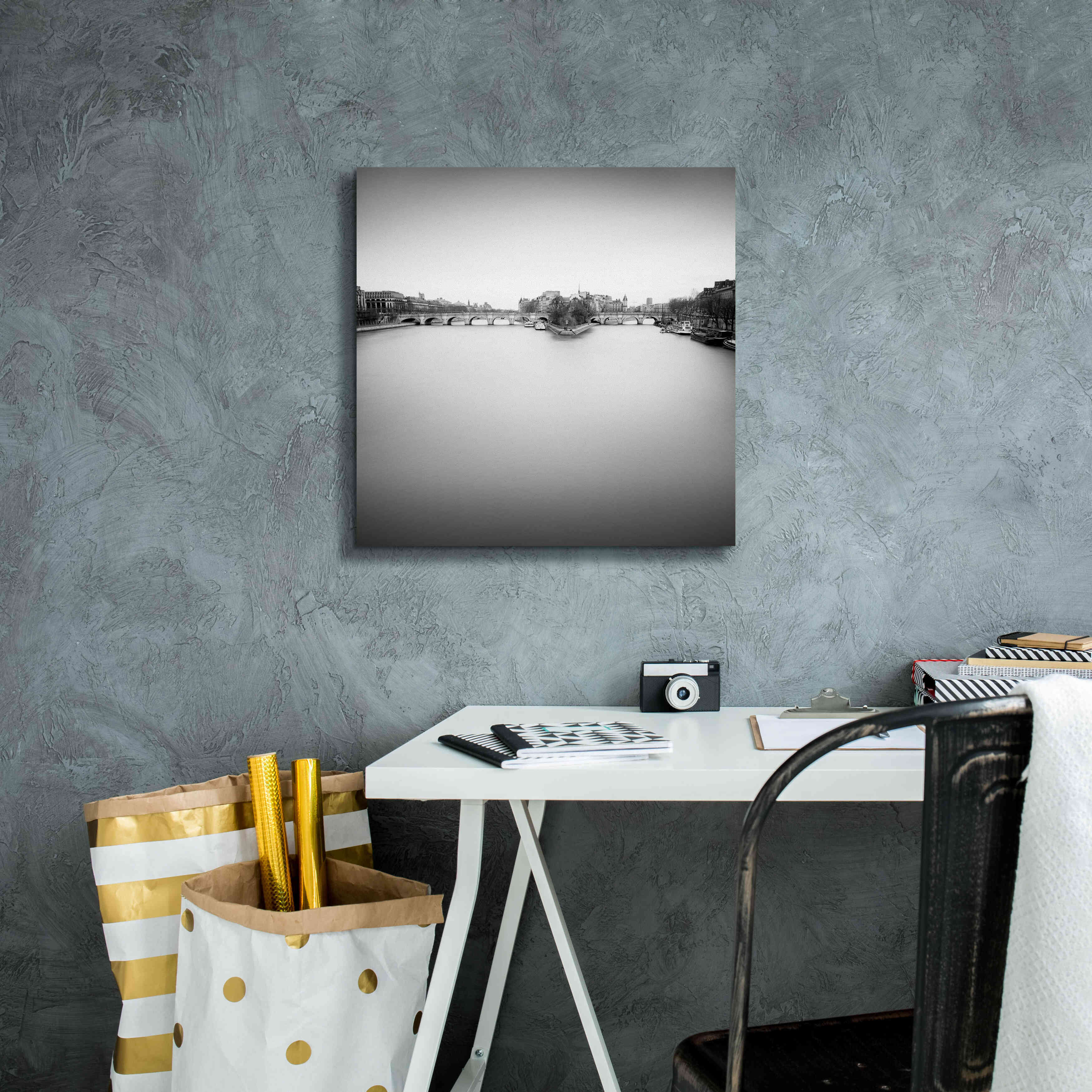 'Ile de la Cite' by Wilco Dragt, Giclee Canvas Wall Art,18 x 18