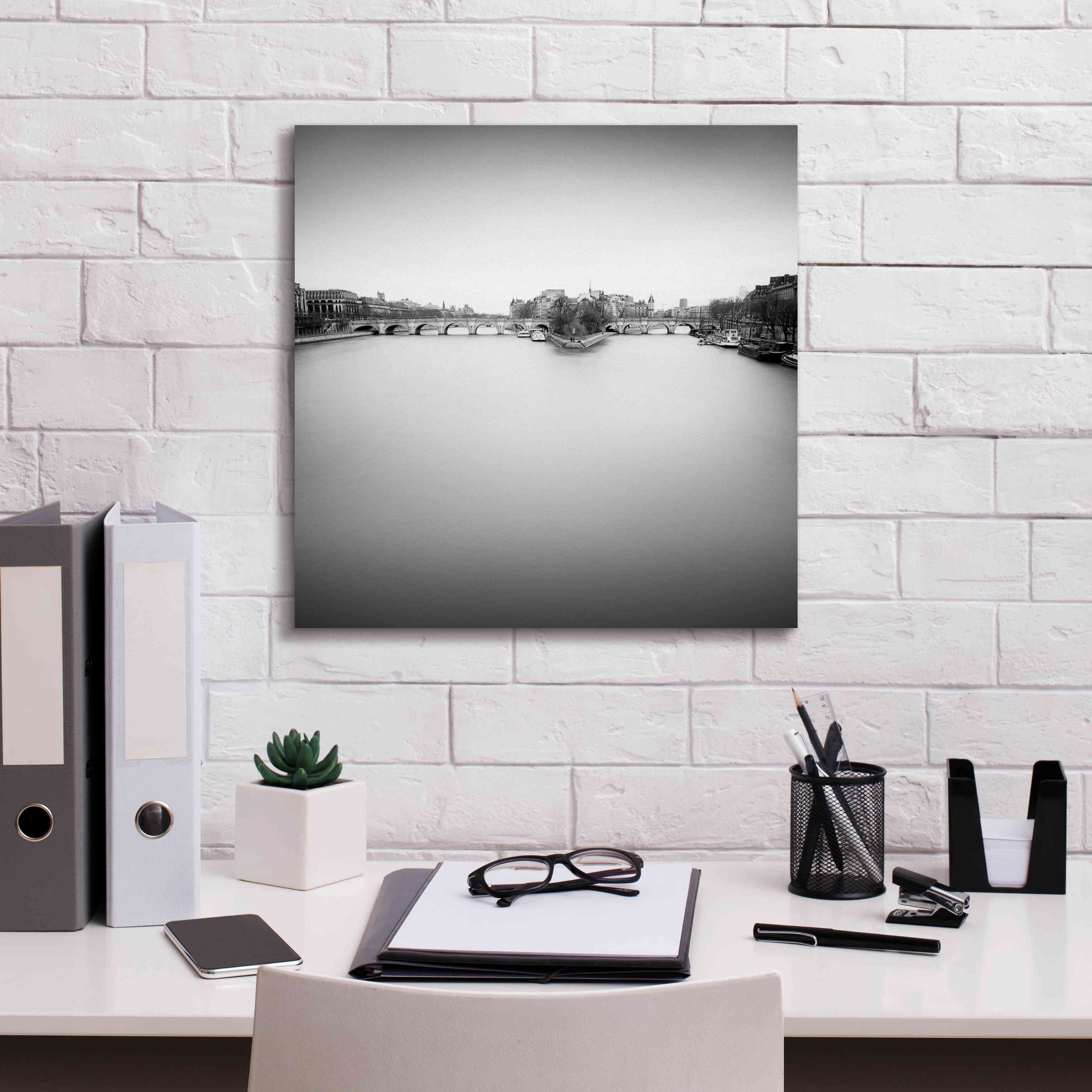 'Ile de la Cite' by Wilco Dragt, Giclee Canvas Wall Art,18 x 18