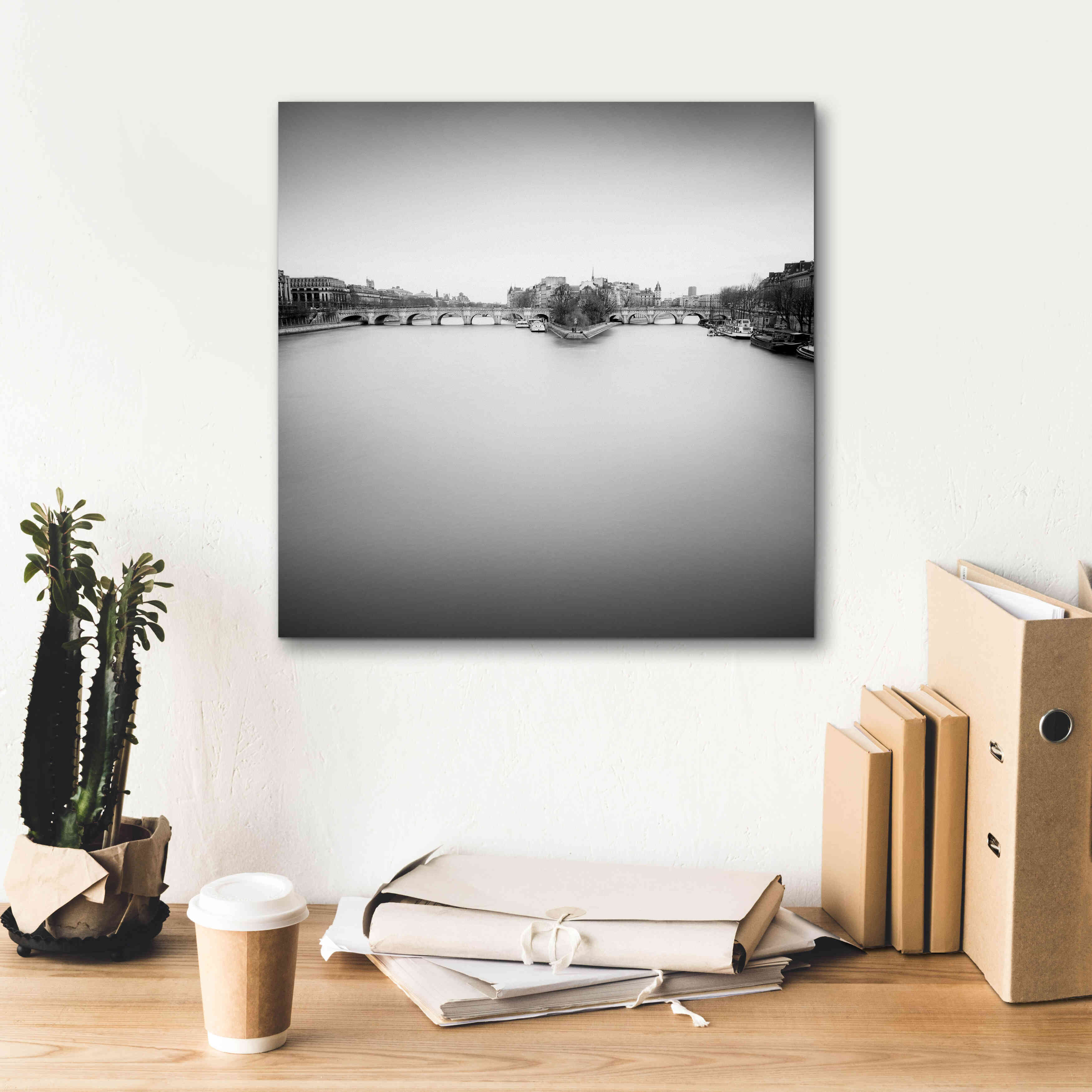 'Ile de la Cite' by Wilco Dragt, Giclee Canvas Wall Art,18 x 18