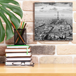 'La Tour Eiffel et La Defense' by Wilco Dragt, Giclee Canvas Wall Art,12 x 12