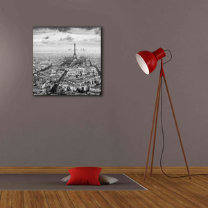 'La Tour Eiffel et La Defense' by Wilco Dragt, Giclee Canvas Wall Art,26 x 26