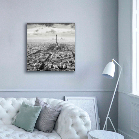 Image of 'La Tour Eiffel et La Defense' by Wilco Dragt, Giclee Canvas Wall Art,37 x 37