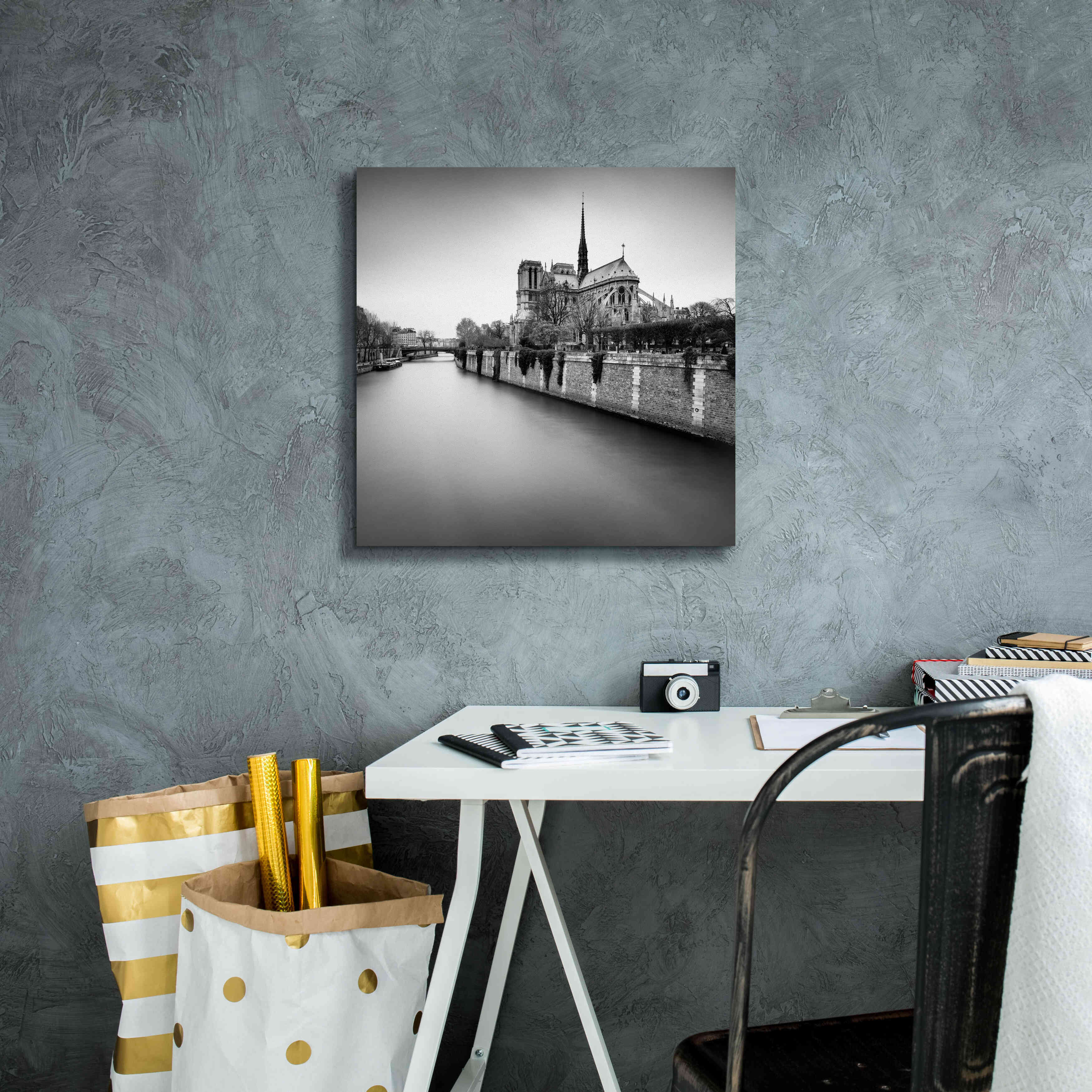 'Notre Dame II' by Wilco Dragt, Giclee Canvas Wall Art,18 x 18