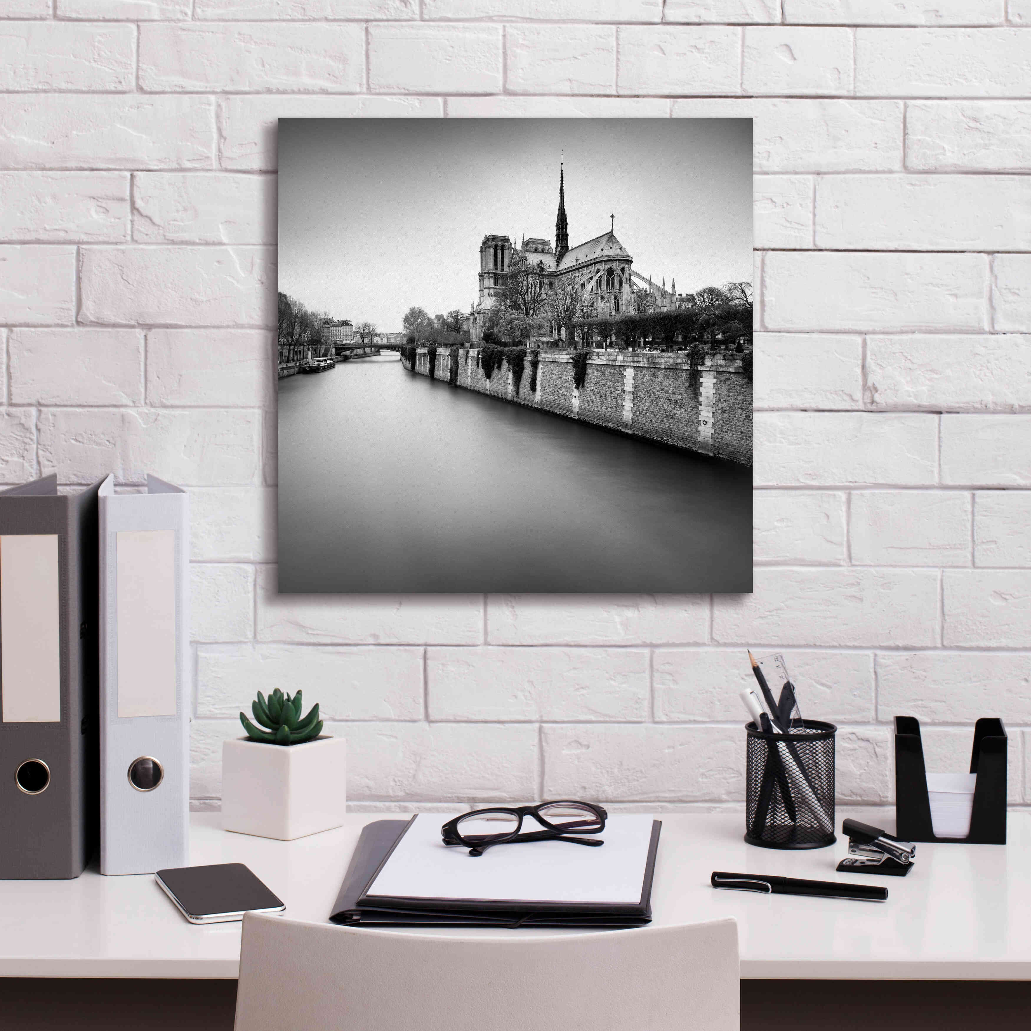 'Notre Dame II' by Wilco Dragt, Giclee Canvas Wall Art,18 x 18