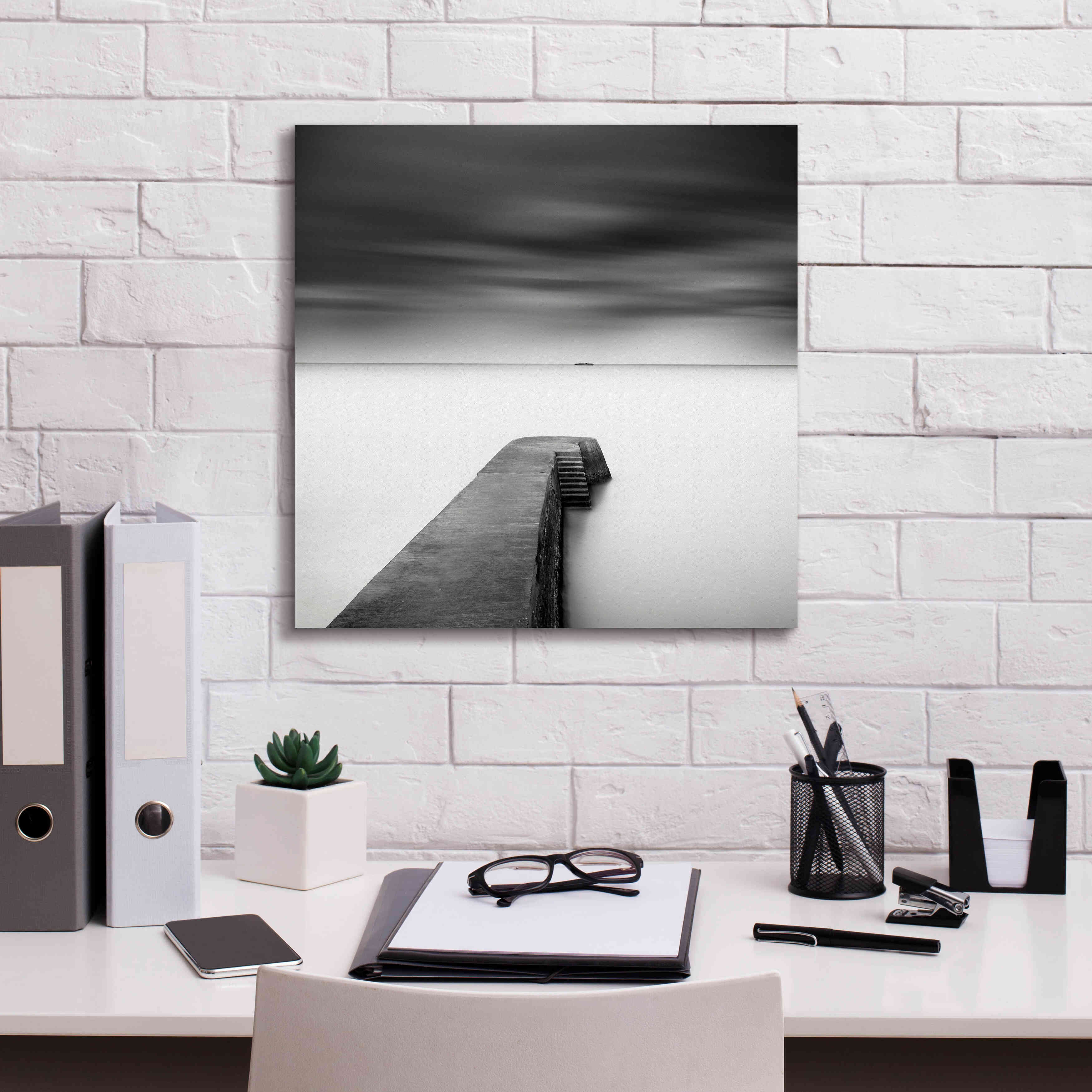 'The Jetty-Study #1' by Wilco Dragt, Giclee Canvas Wall Art,18 x 18