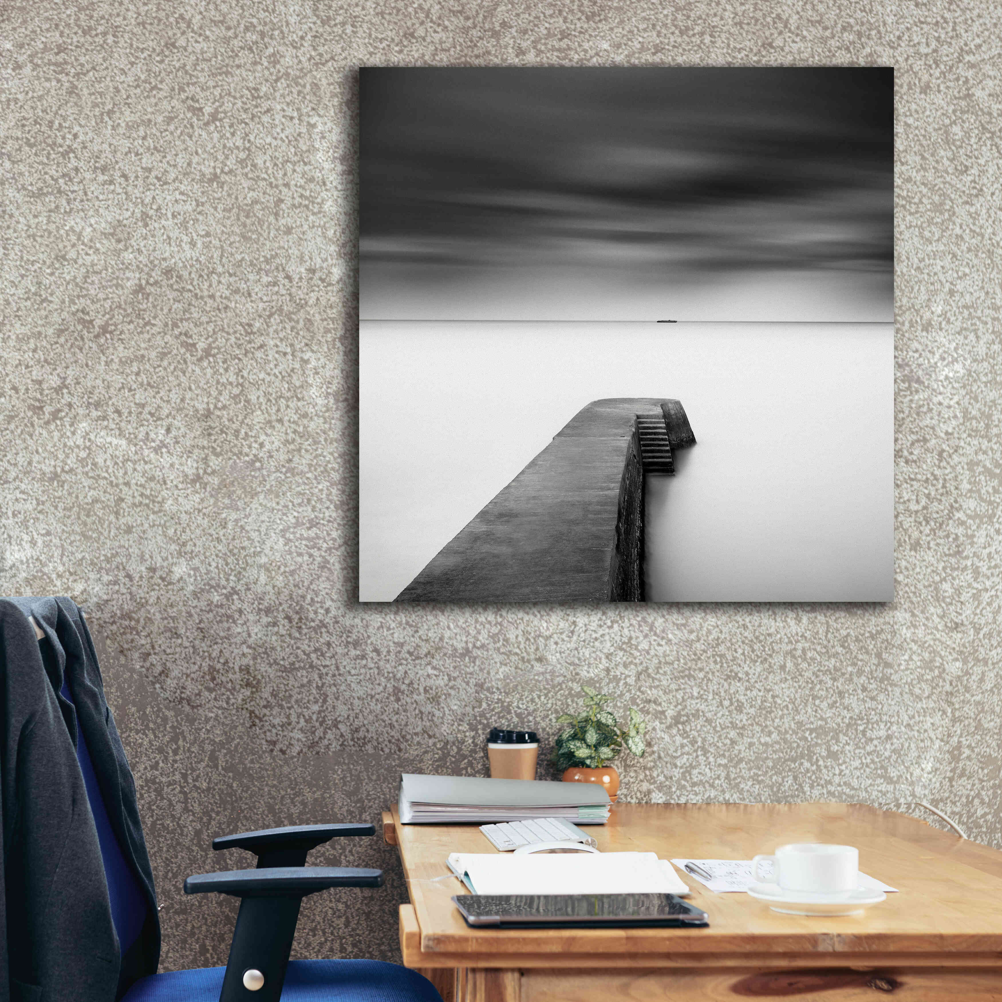 'The Jetty-Study #1' by Wilco Dragt, Giclee Canvas Wall Art,37 x 37