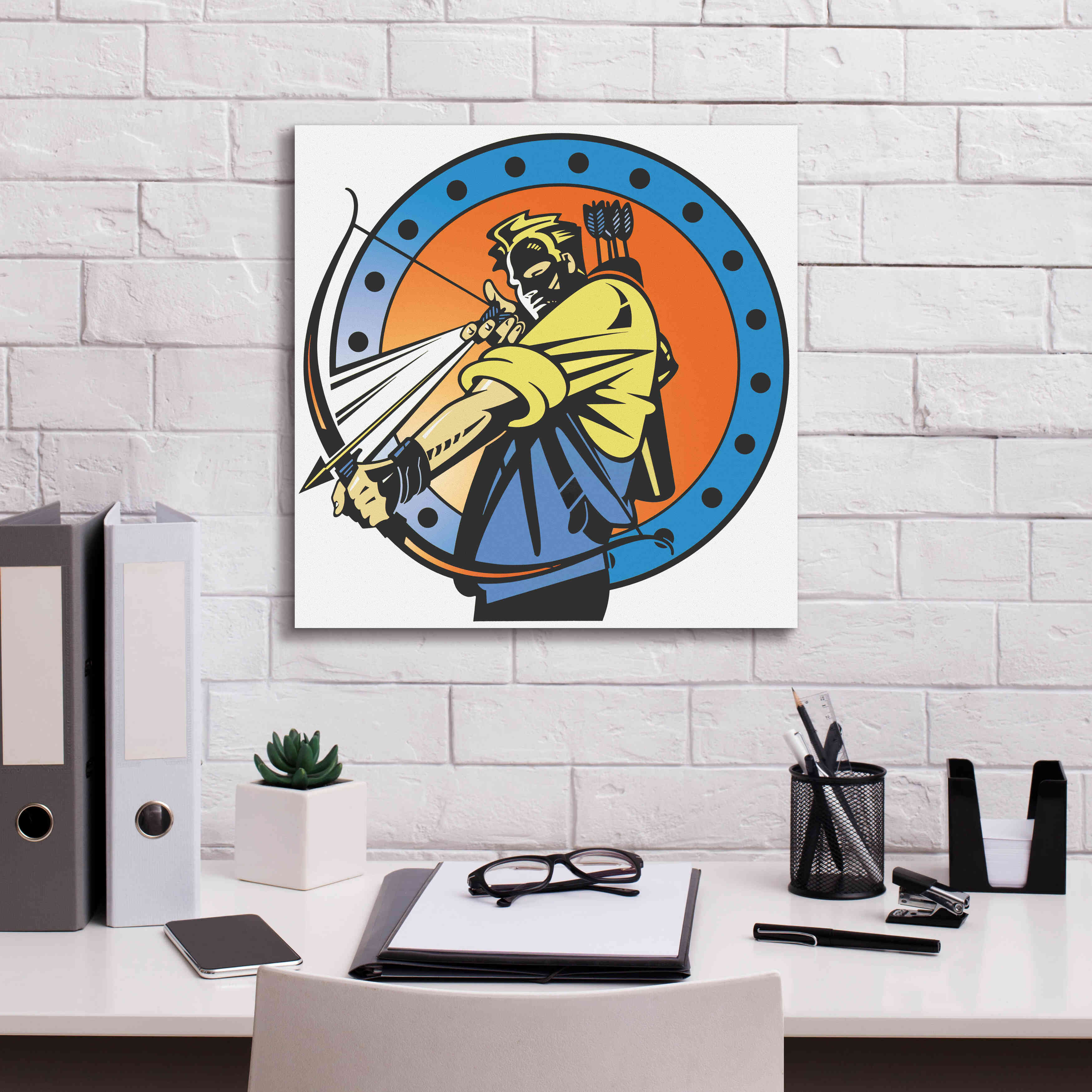 'Archer' by David Chestnutt, Giclee Canvas Wall Art,18 x 18