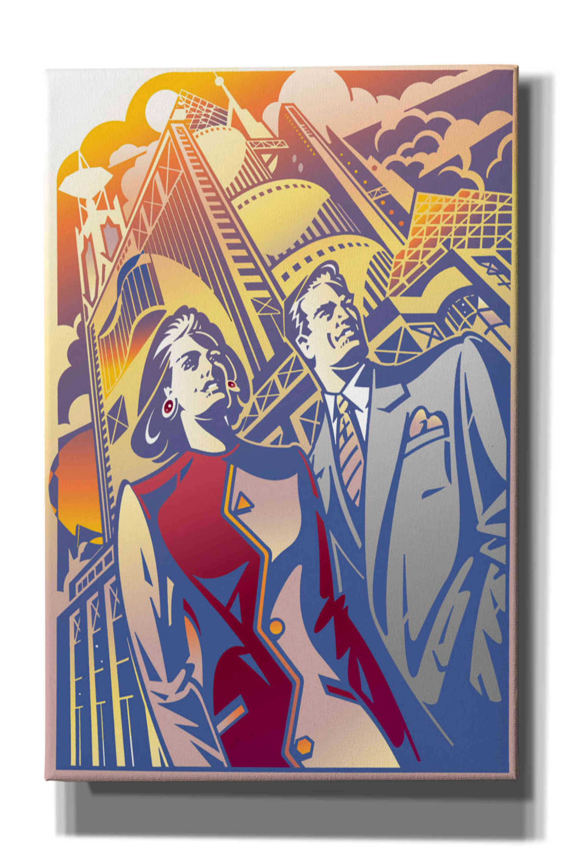 'Architectural Business Couple' by David Chestnutt, Giclee Canvas Wall Art