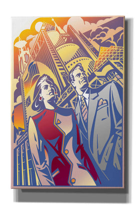 'Architectural Business Couple' by David Chestnutt, Giclee Canvas Wall Art