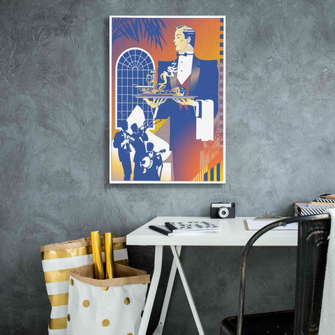 Image of 'Band And Waiter' by David Chestnutt, Giclee Canvas Wall Art,18 x 26