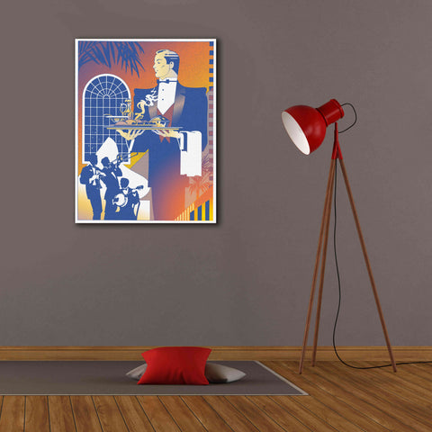 Image of 'Band And Waiter' by David Chestnutt, Giclee Canvas Wall Art,26 x 34