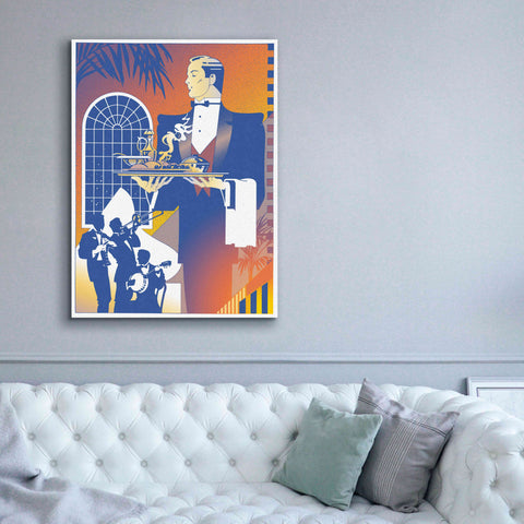 Image of 'Band And Waiter' by David Chestnutt, Giclee Canvas Wall Art,40 x 54