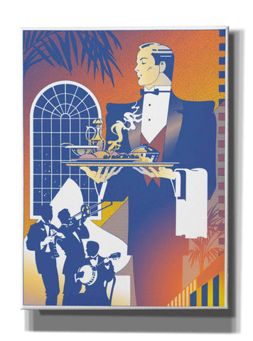 Image of 'Band And Waiter' by David Chestnutt, Giclee Canvas Wall Art