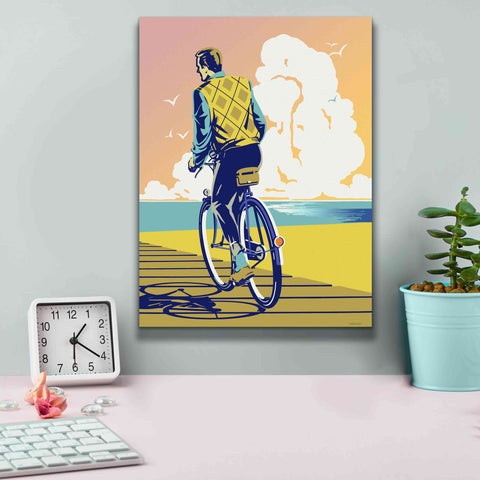 'Beach Bike' by David Chestnutt, Giclee Canvas Wall Art,12 x 16