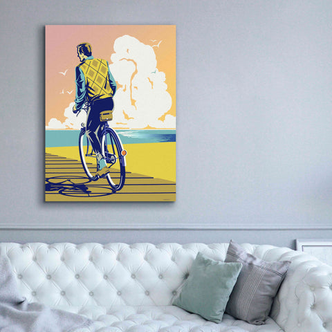 Image of 'Beach Bike' by David Chestnutt, Giclee Canvas Wall Art,40 x 54
