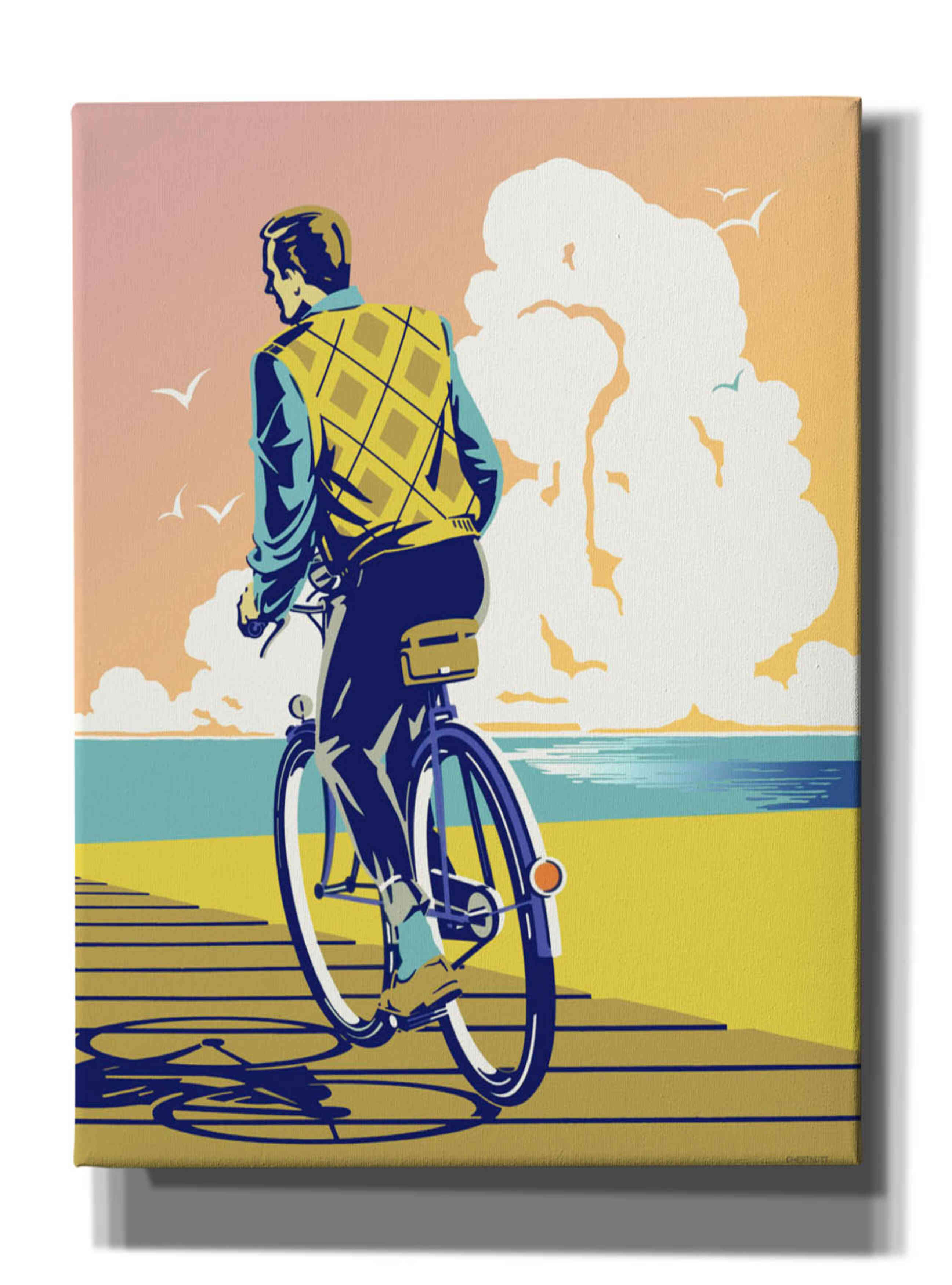 'Beach Bike' by David Chestnutt, Giclee Canvas Wall Art