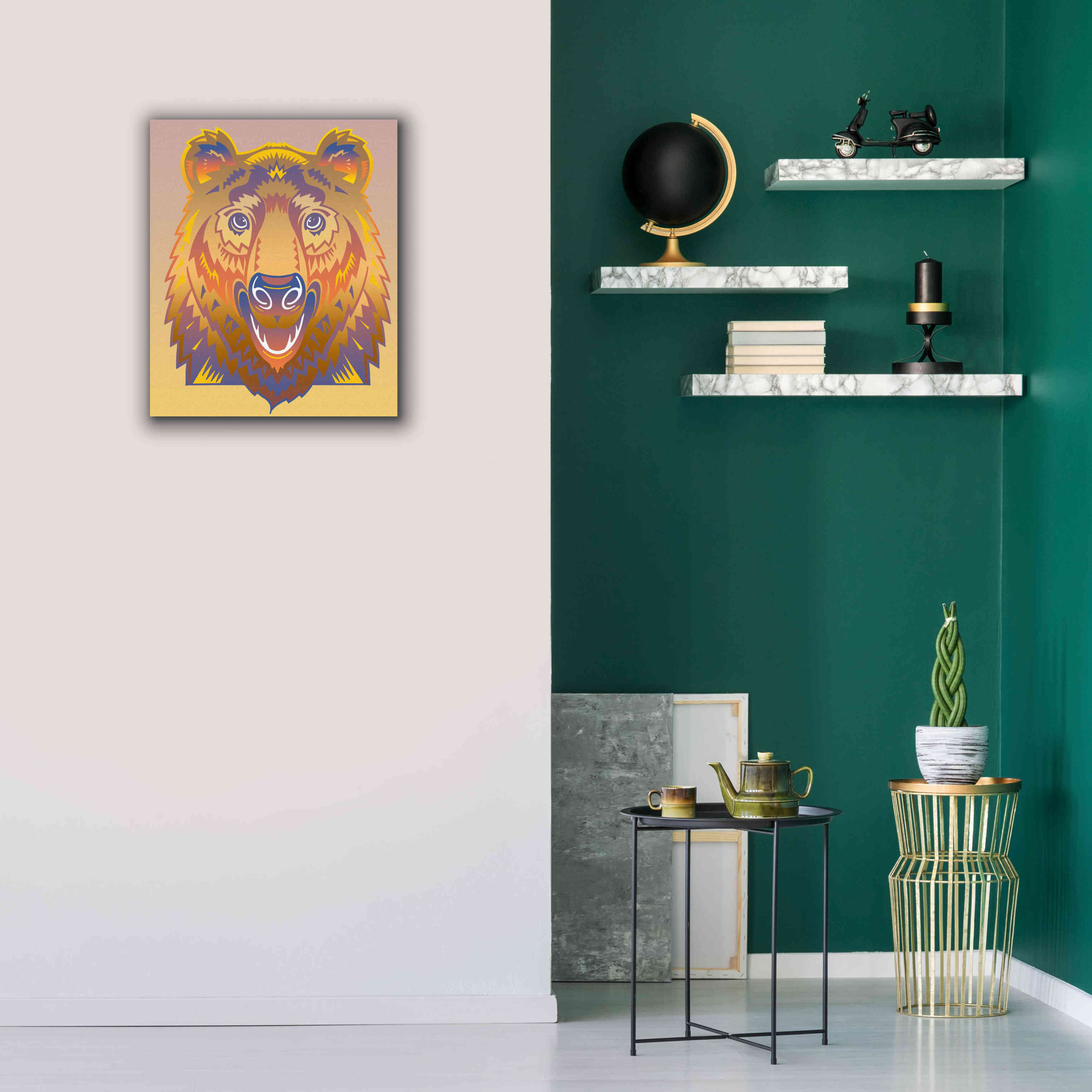 'Bear' by David Chestnutt, Giclee Canvas Wall Art,20 x 24