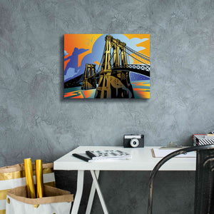 'Brooklyn Bridge' by David Chestnutt, Giclee Canvas Wall Art,16 x 12