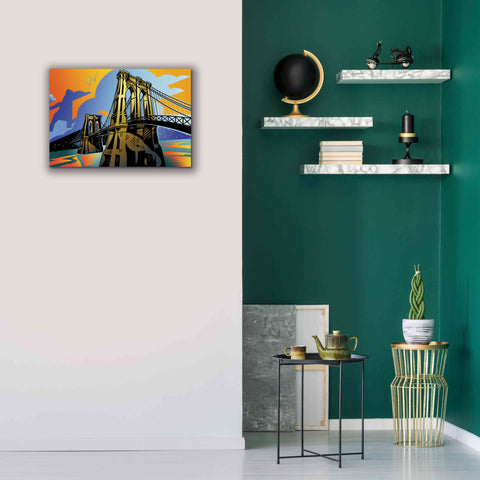 Image of 'Brooklyn Bridge' by David Chestnutt, Giclee Canvas Wall Art,26 x 18