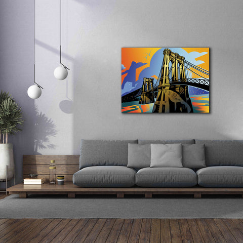 Image of 'Brooklyn Bridge' by David Chestnutt, Giclee Canvas Wall Art,54 x 40