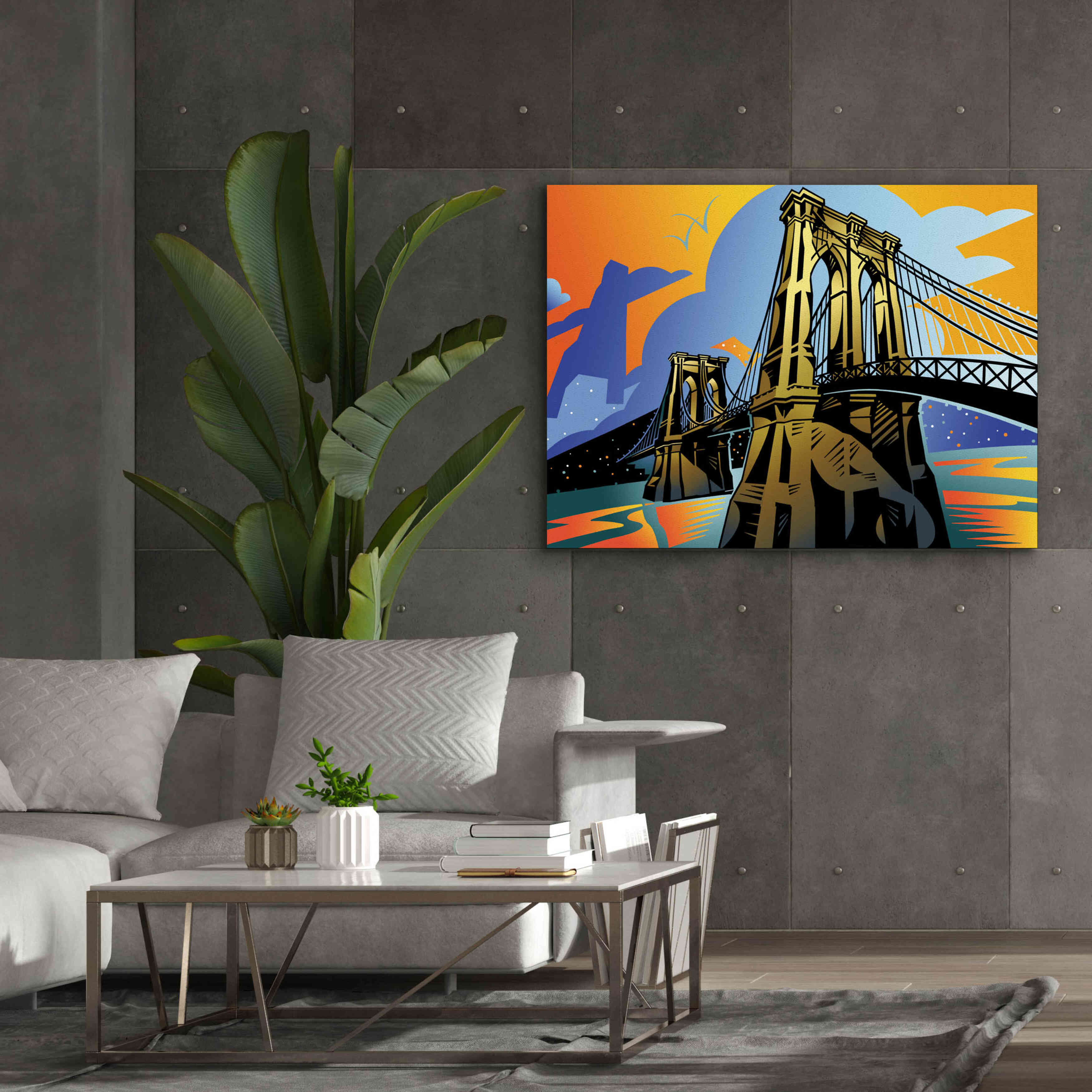 'Brooklyn Bridge' by David Chestnutt, Giclee Canvas Wall Art,54 x 40