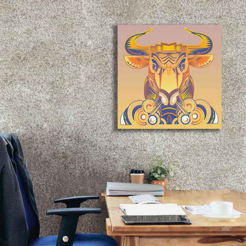Image of 'Bull' by David Chestnutt, Giclee Canvas Wall Art,26 x 26
