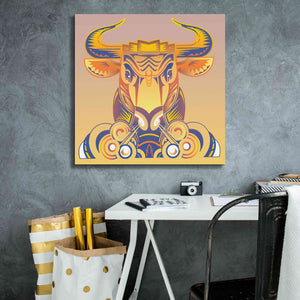 'Bull' by David Chestnutt, Giclee Canvas Wall Art,26 x 26