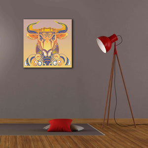 'Bull' by David Chestnutt, Giclee Canvas Wall Art,26 x 26