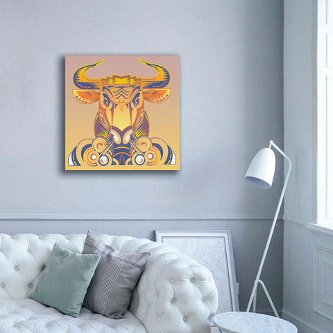 Image of 'Bull' by David Chestnutt, Giclee Canvas Wall Art,37 x 37