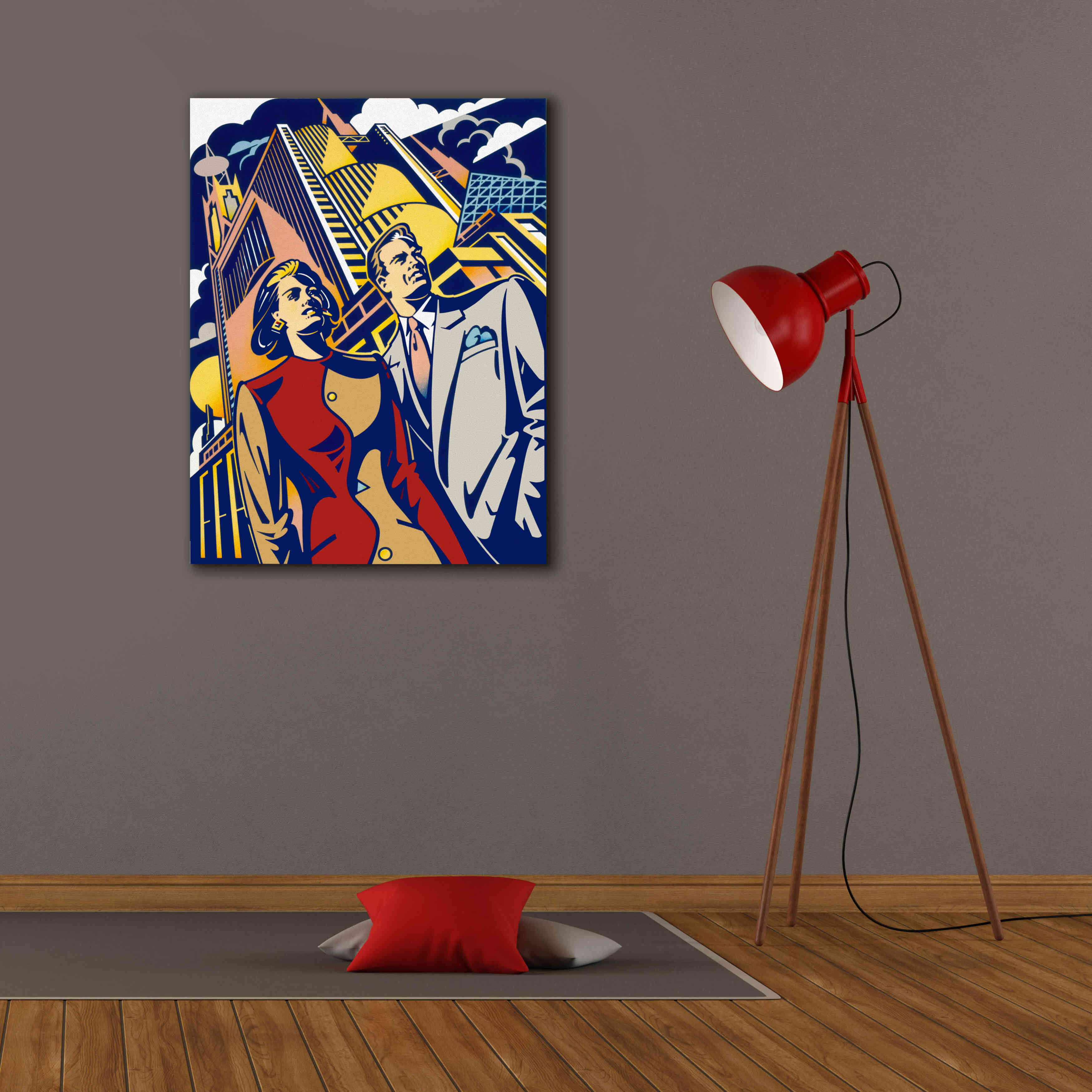 'Business Couple' by David Chestnutt, Giclee Canvas Wall Art,26 x 34