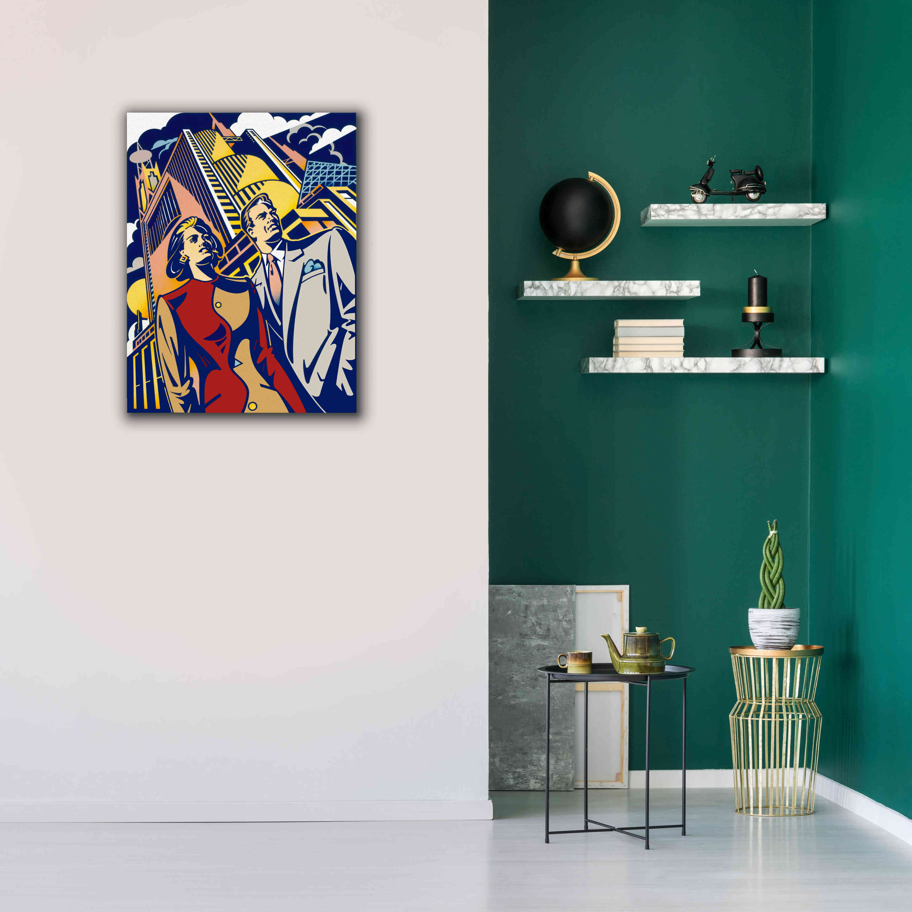 'Business Couple' by David Chestnutt, Giclee Canvas Wall Art,26 x 34