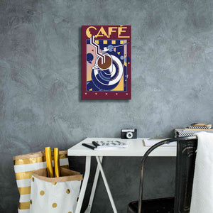 'Cafe' by David Chestnutt, Giclee Canvas Wall Art,12 x 18