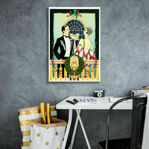 Image of 'Christmas Toast' by David Chestnutt, Giclee Canvas Wall Art,18 x 26