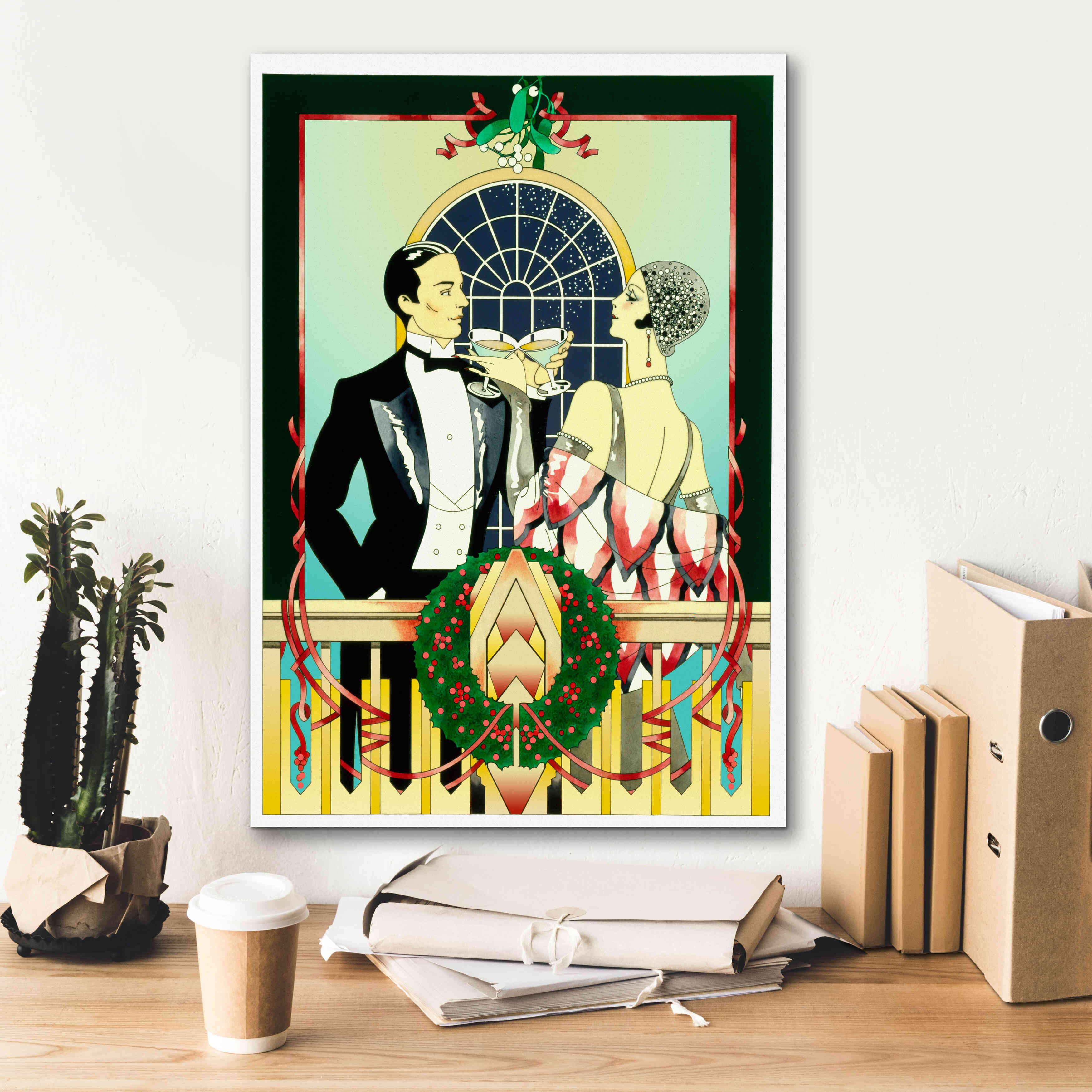 'Christmas Toast' by David Chestnutt, Giclee Canvas Wall Art,18 x 26