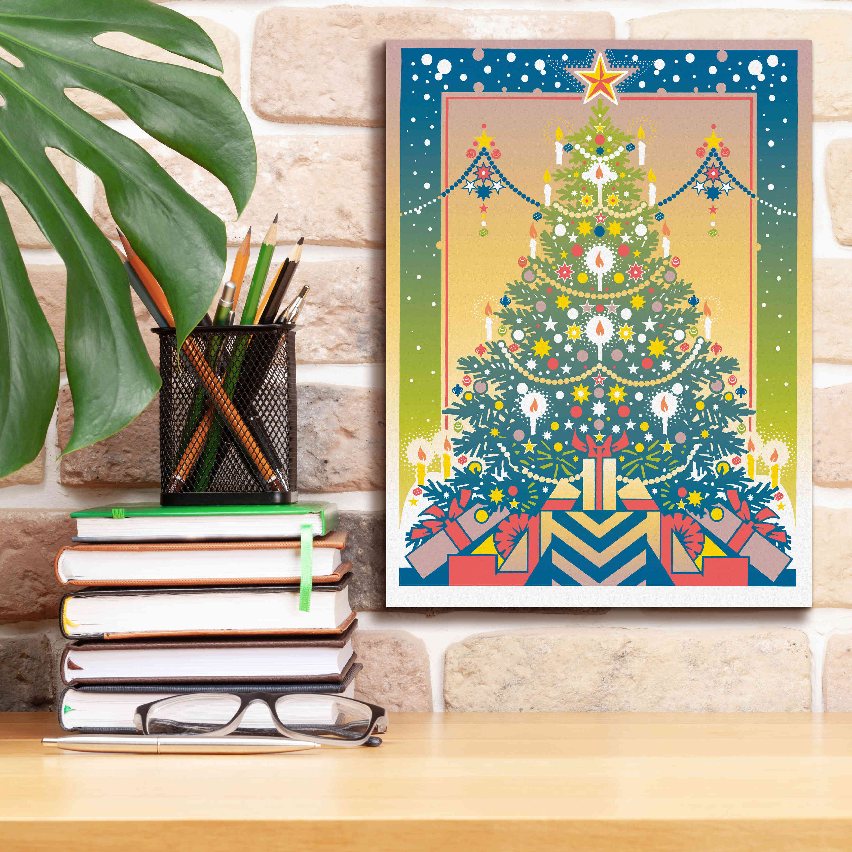 'Christmas Tree' by David Chestnutt, Giclee Canvas Wall Art,12 x 16