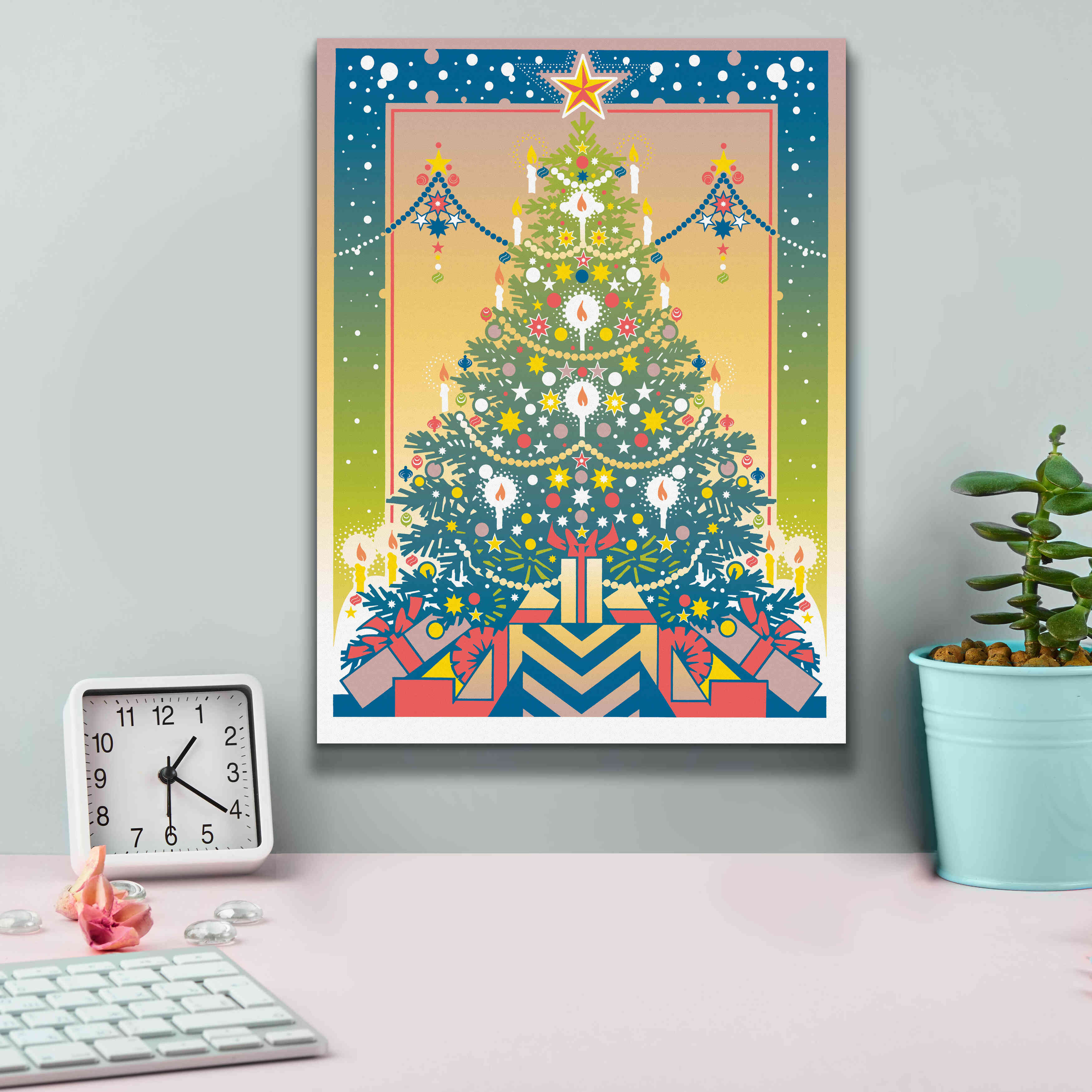 'Christmas Tree' by David Chestnutt, Giclee Canvas Wall Art,12 x 16