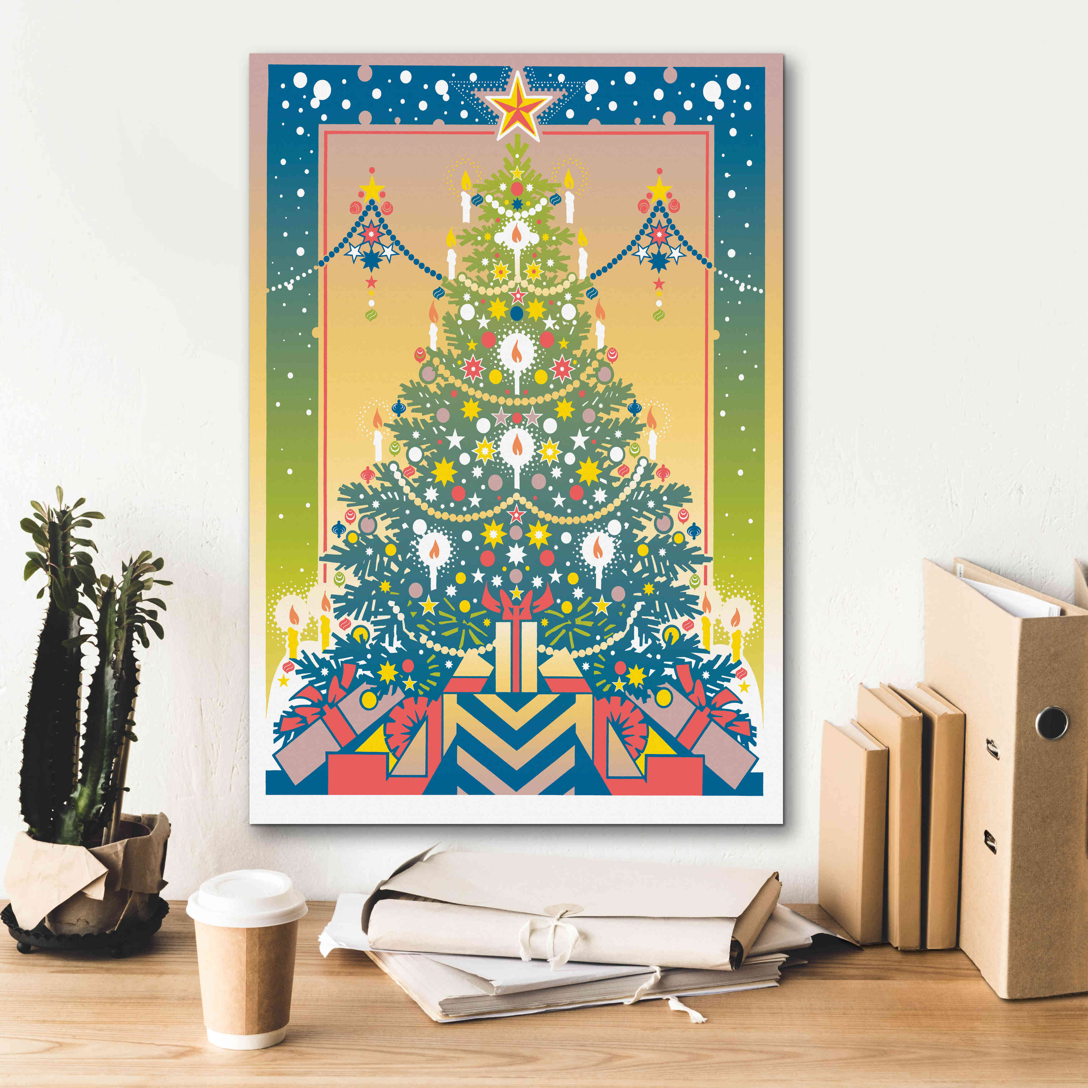 'Christmas Tree' by David Chestnutt, Giclee Canvas Wall Art,18 x 26