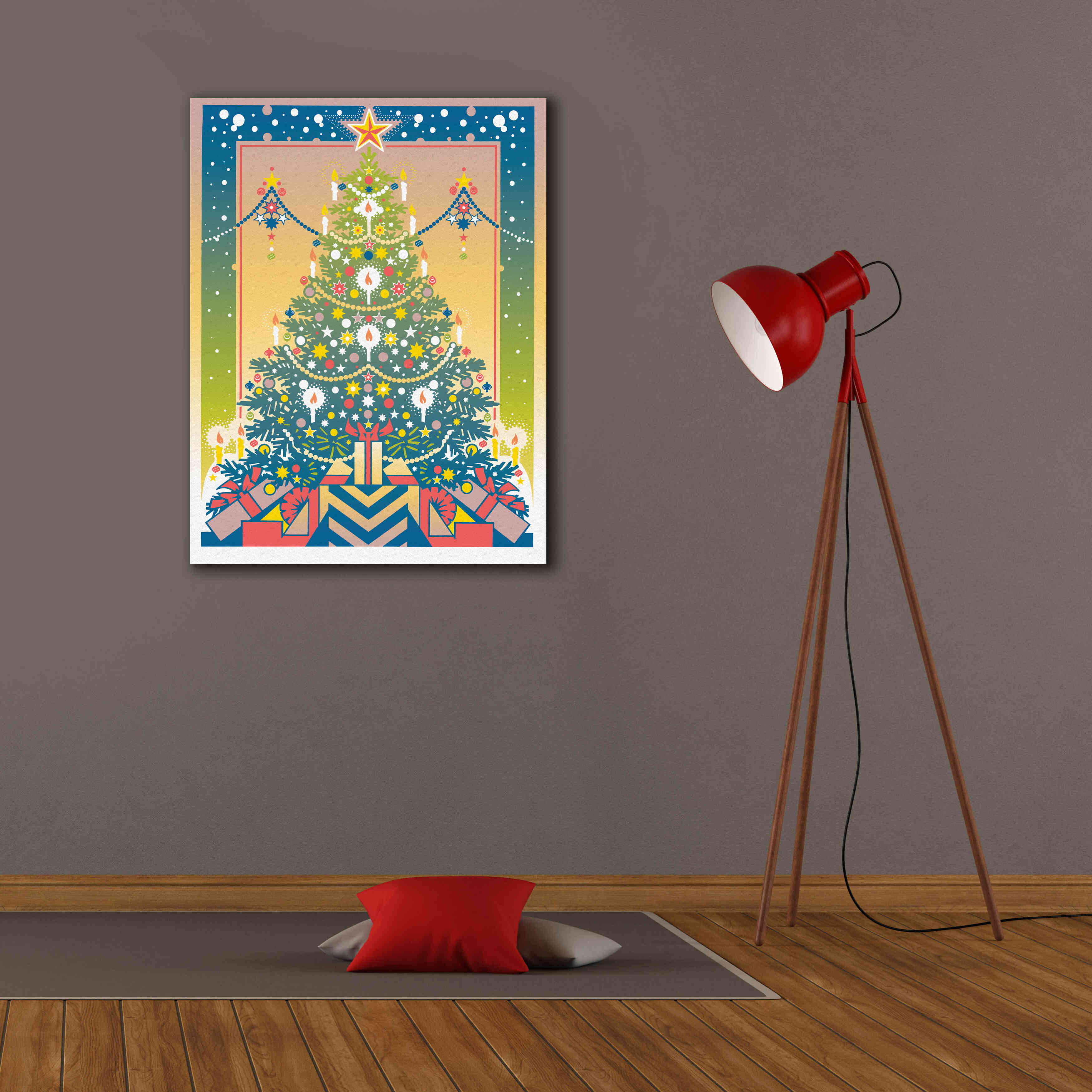 'Christmas Tree' by David Chestnutt, Giclee Canvas Wall Art,26 x 34