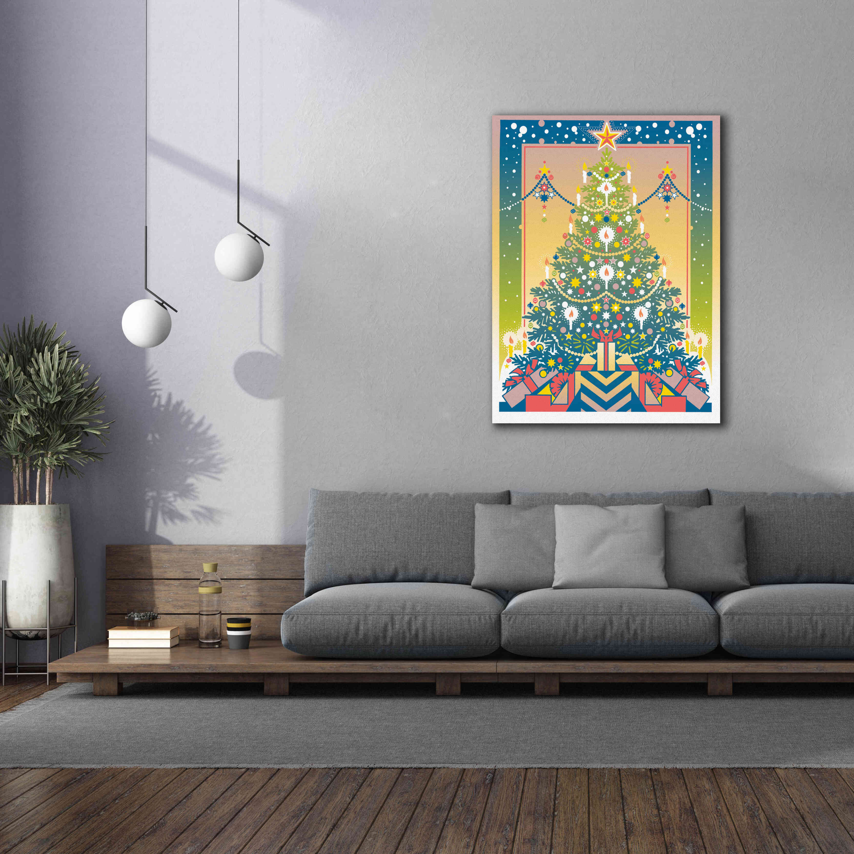 'Christmas Tree' by David Chestnutt, Giclee Canvas Wall Art,40 x 54