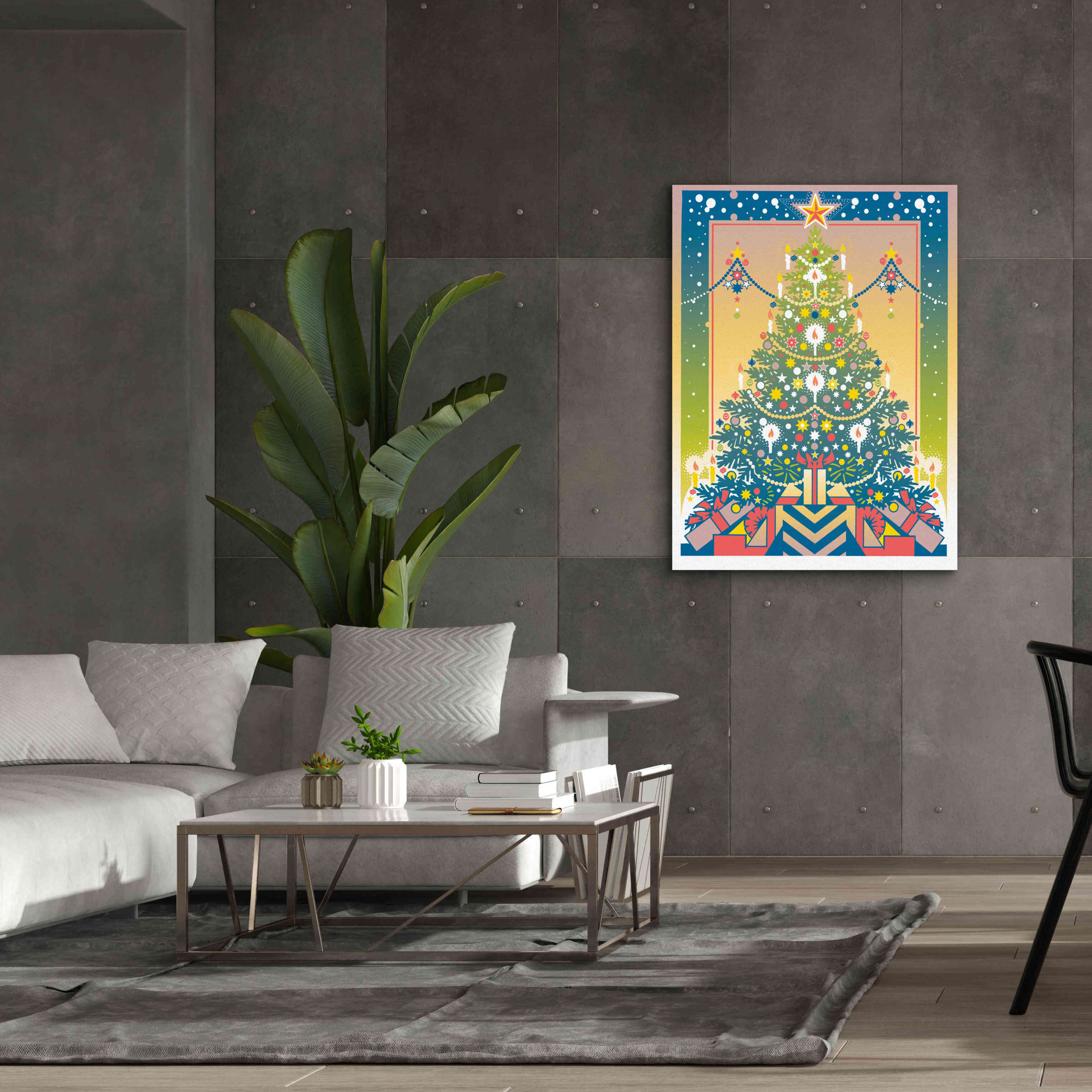 'Christmas Tree' by David Chestnutt, Giclee Canvas Wall Art,40 x 54