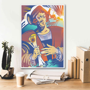 'Christopher Columbus' by David Chestnutt, Giclee Canvas Wall Art,18 x 26