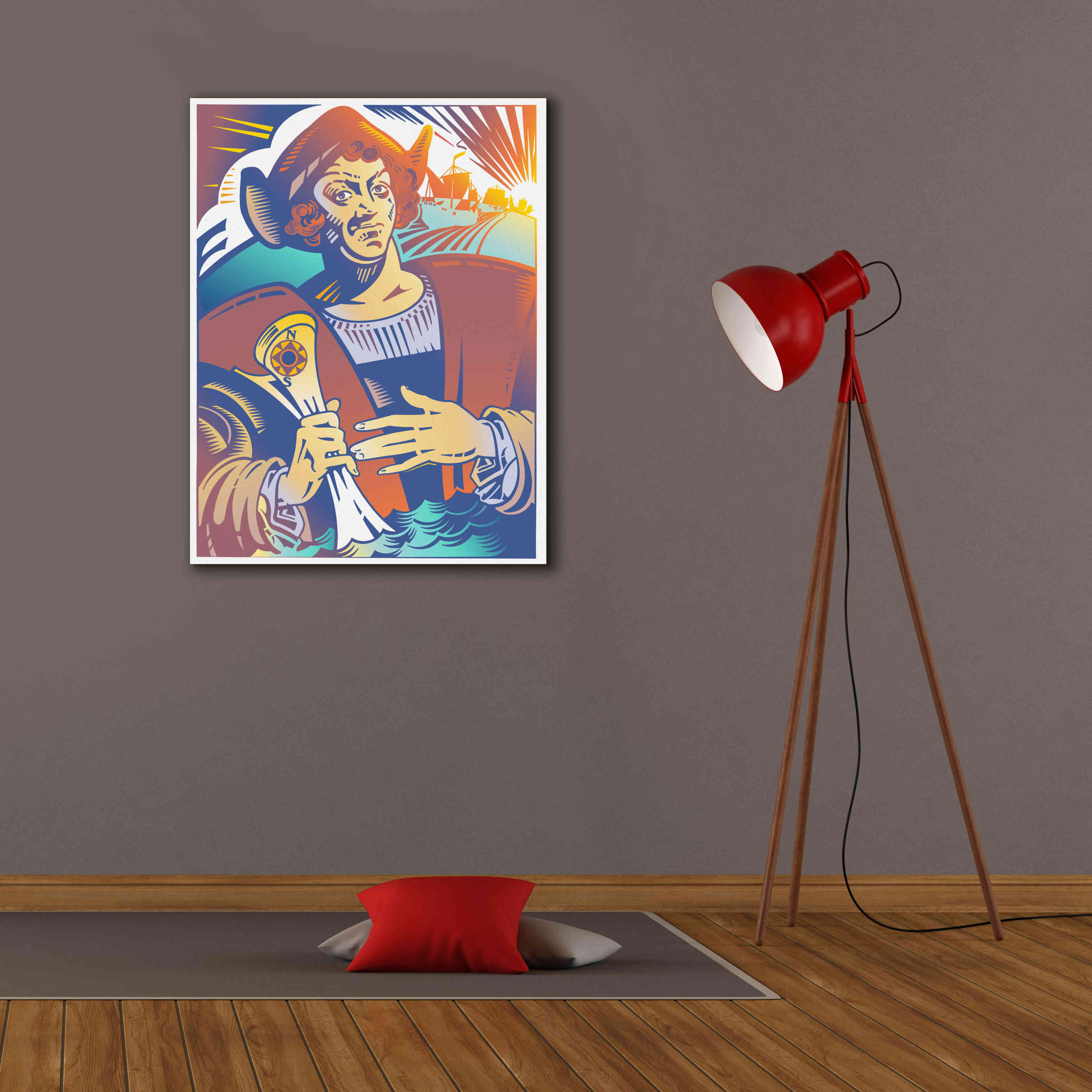 'Christopher Columbus' by David Chestnutt, Giclee Canvas Wall Art,26 x 34