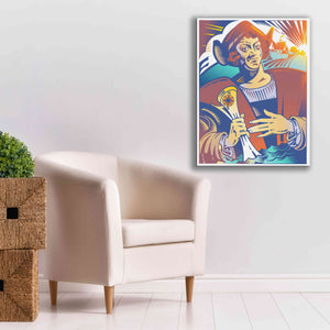 'Christopher Columbus' by David Chestnutt, Giclee Canvas Wall Art,26 x 34