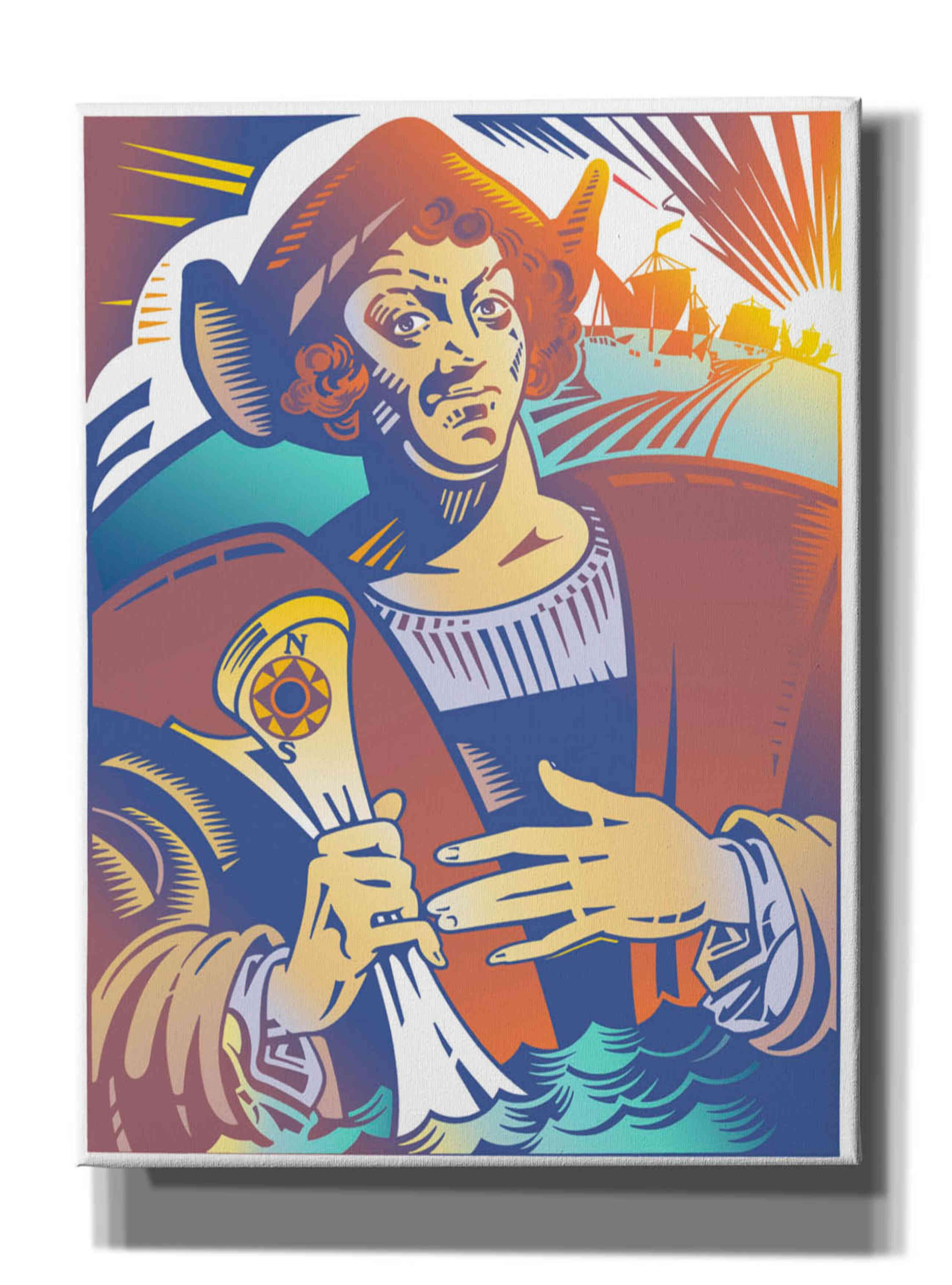 'Christopher Columbus' by David Chestnutt, Giclee Canvas Wall Art